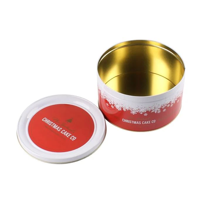 
decorative tin box for cookies/big round tins/food/candy metal tin box packaging 