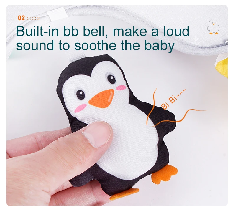 2024 new design Baby Travel Car Activity Center  Baby car seat Sensory toys mirror hanging toy for traveling