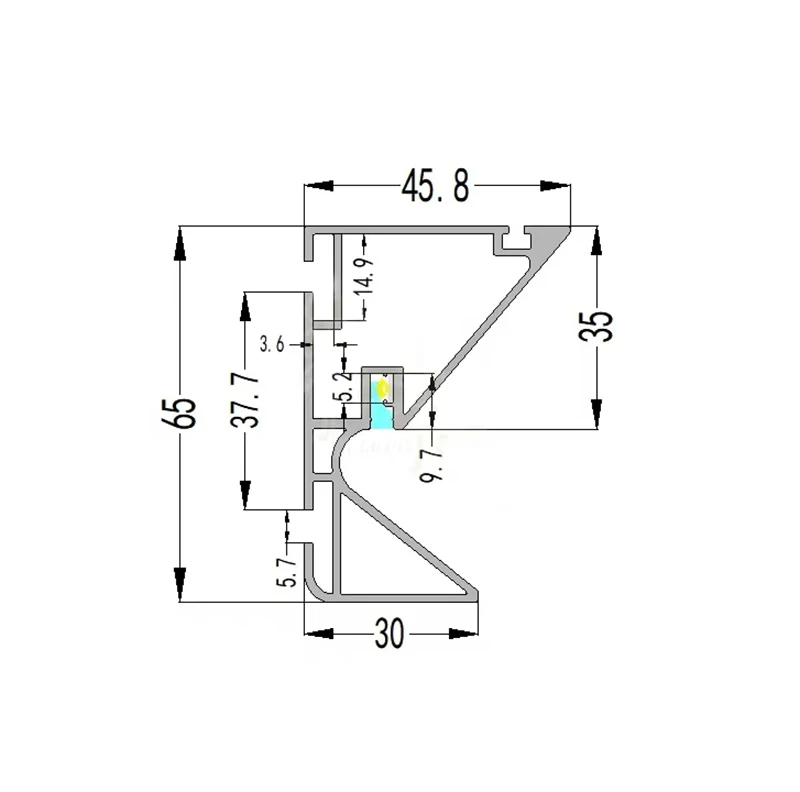 YG-C005 Good Quality Aluminum Profiles Alloy Frame Aluminium Extrusion Profile
