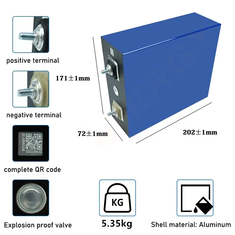 Good Price Full New 3.2V 100Ah 300Ah LiFePO4 Lithium ion Battery Cell for 12V 24V 48V off-grid Solar Storage System
