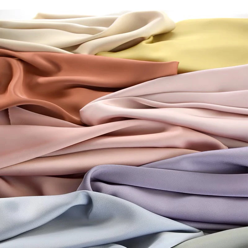 Natural 100% Real Mulberry Silk Fabric Custom Silk Stretch Satin Fabric