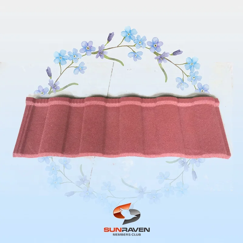 Galvanized Aluminium Metal Polymer Coated 0.4mm Stone Coated Steel Roofing Tile Good Price Roofing Tile