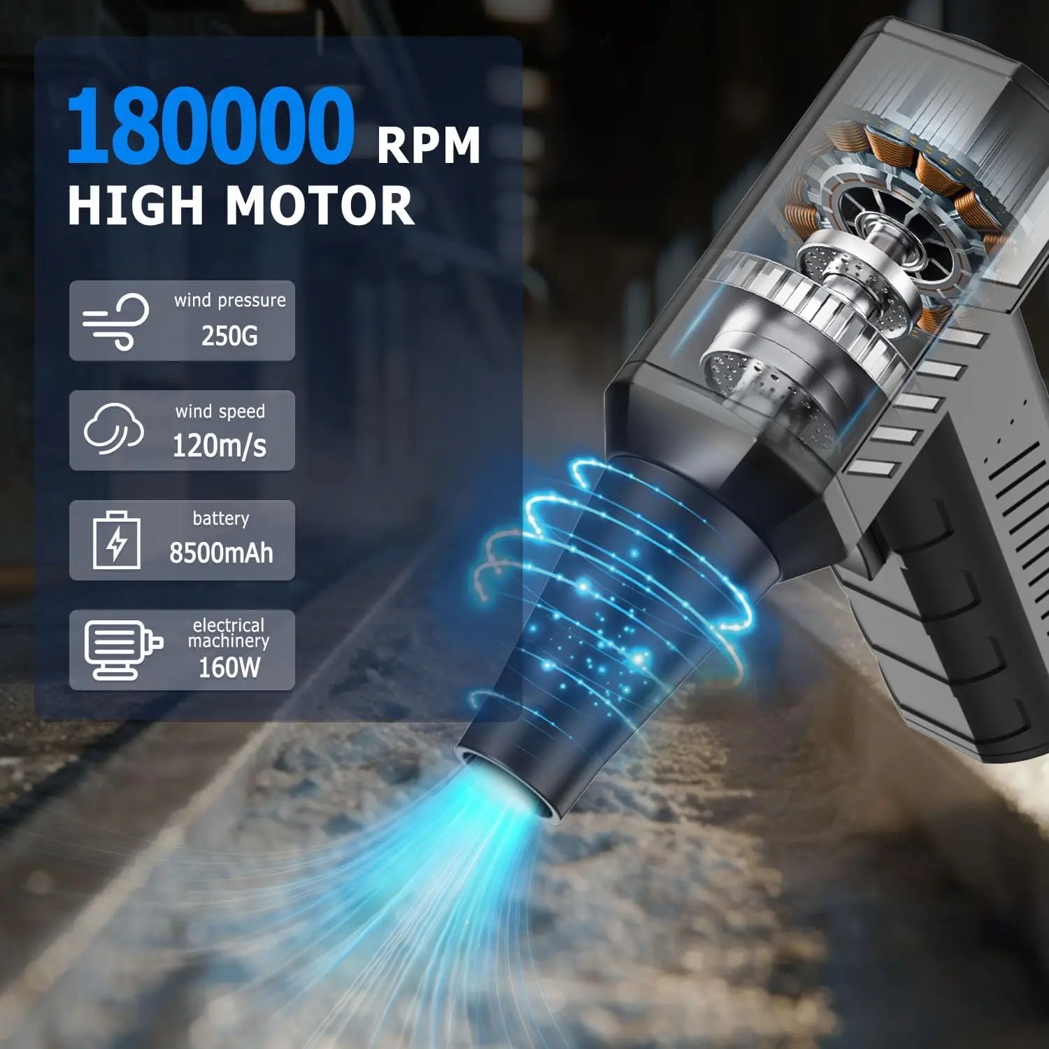 130000rpm Powerful Portable Mini Jet Fan Air Hammer Electric Turbo Blower Bbq Vertical Small Wind For Car Drying Turbo Jet Fan