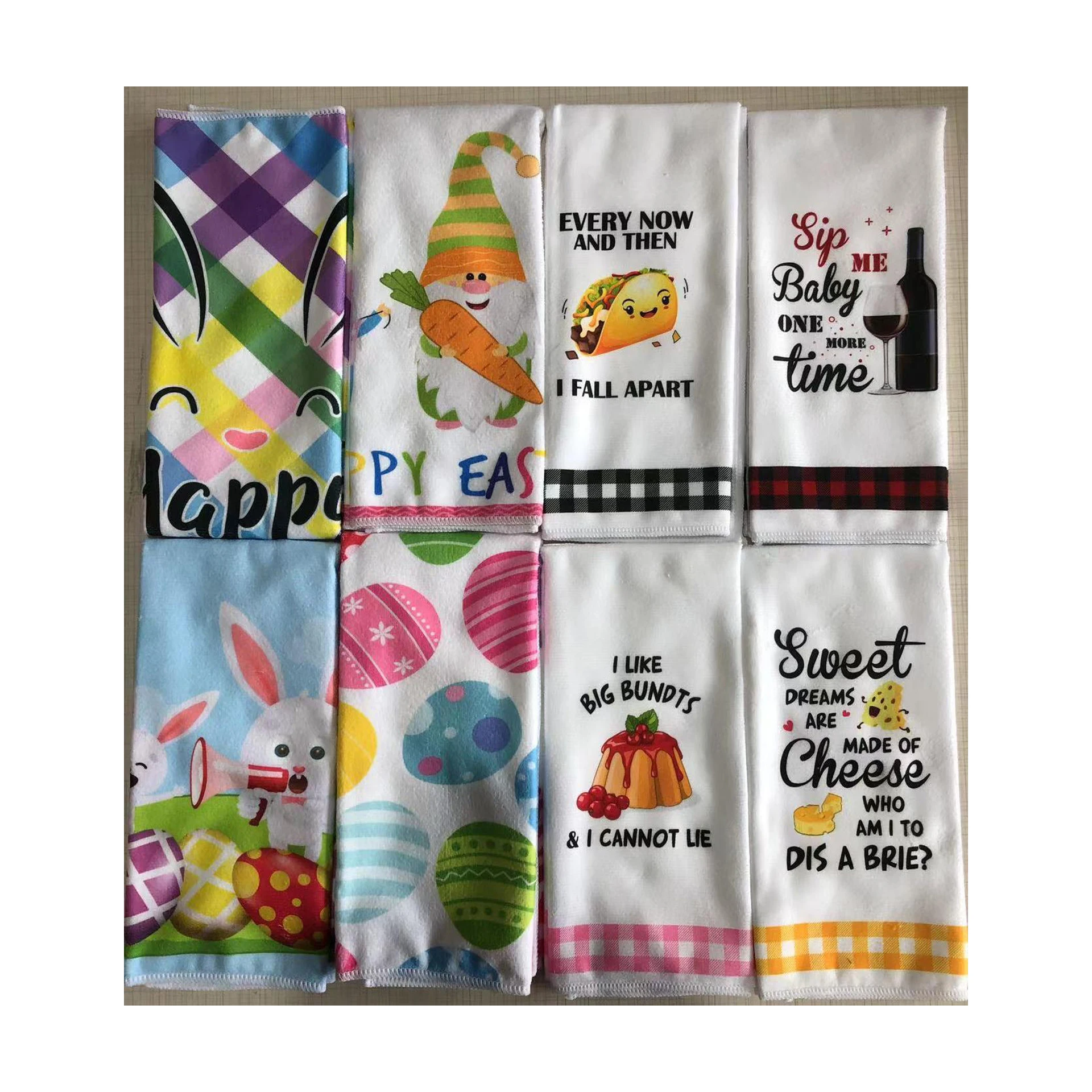 Недорогое Подарочное полотенце 40*60 см с принтом на заказ чайное из микрофибры кухонное для