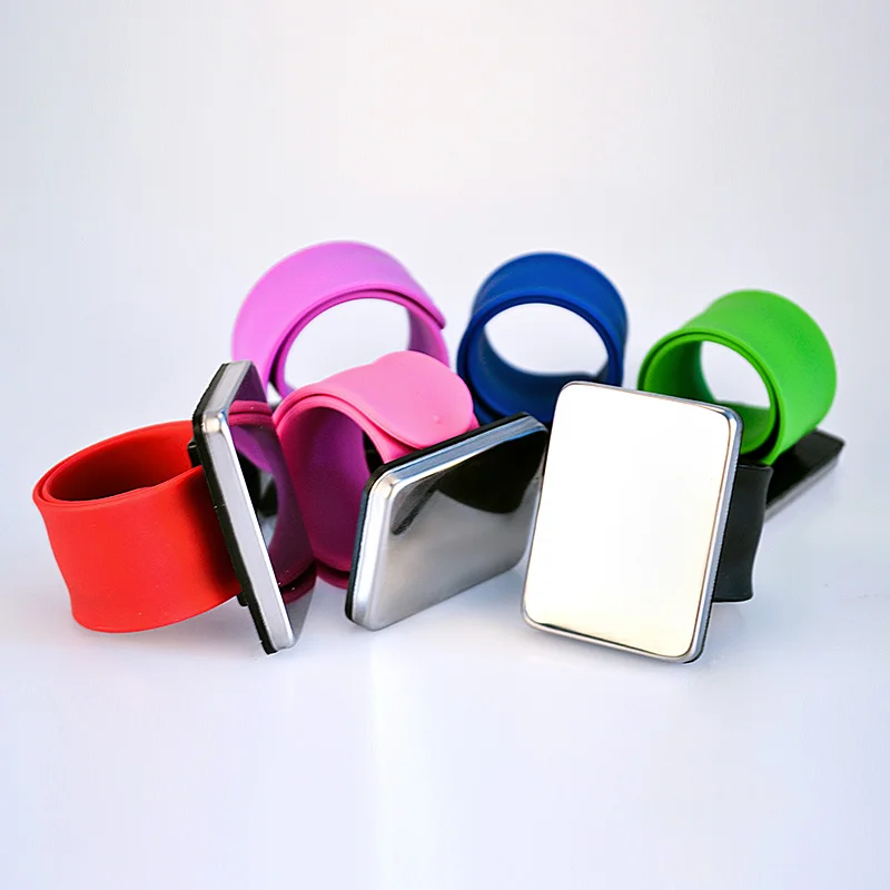 Customized Salon Hairdressing Magnet Slap Bracelet Rubber Magnetic Wrist Band