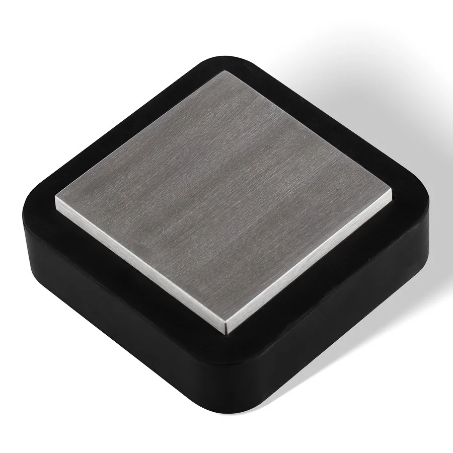 4-дюймовая жесткая резина с 3-дюймовым стальным стендовым блоком плоская квадратная наковальня термообработанный устойчивый к царапинам твердый металлический стендовый