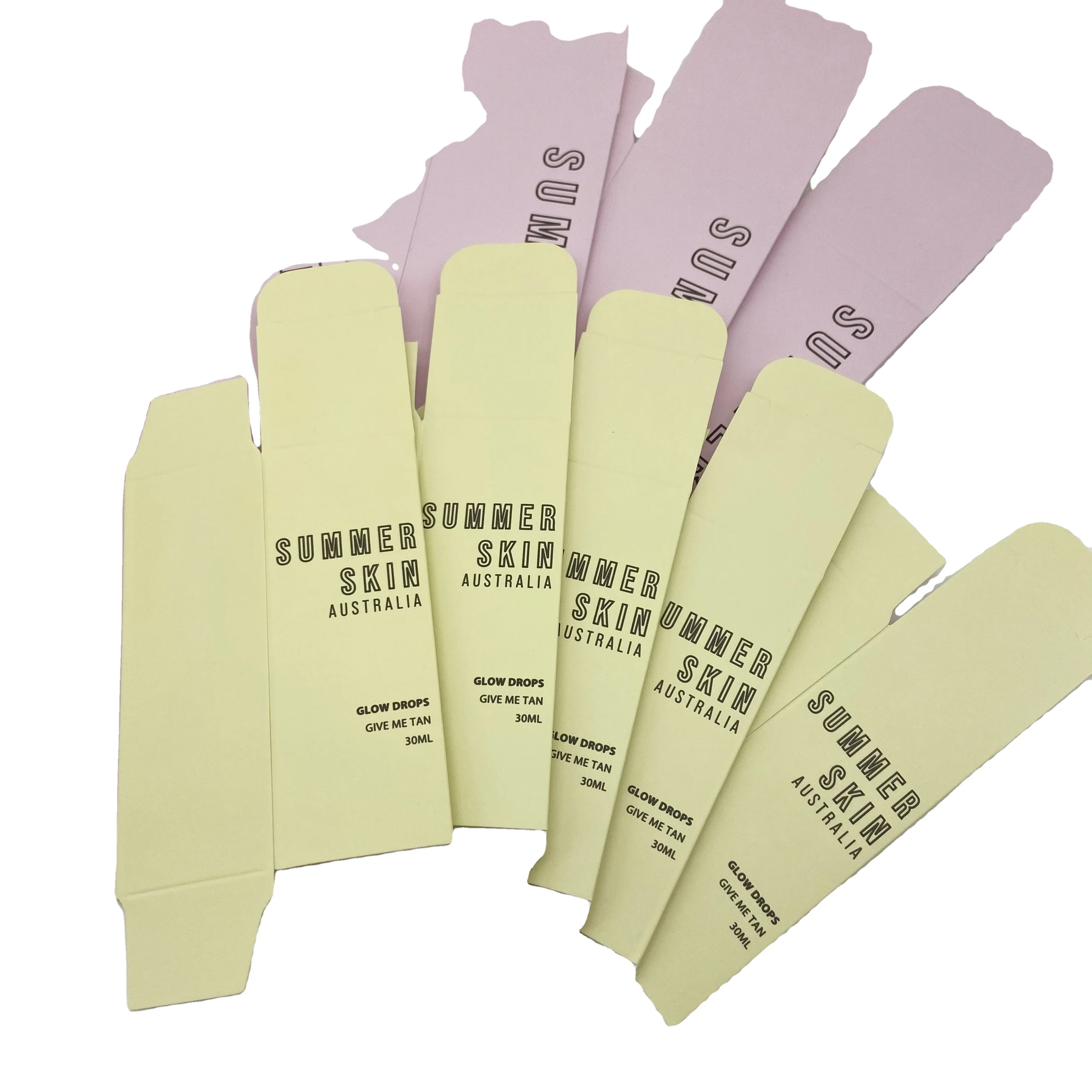 Custom Beauty Products Package Lotion Essential Oil Paper Box For Serum Skincare Packaging Box