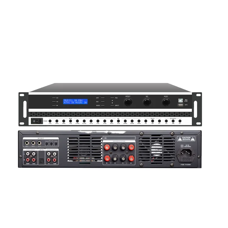TK-350 KTV усилитель профессионального класса AB домашний караоке смешивания DSP усилители мощности HD мощный