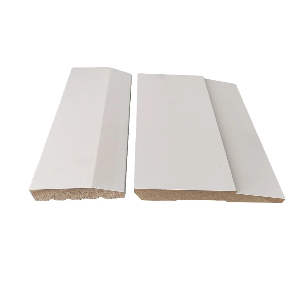 White Primer Baseboard MDF Mouldings for Door Frame White  Baseboard MDF Mouldings for Door Frame