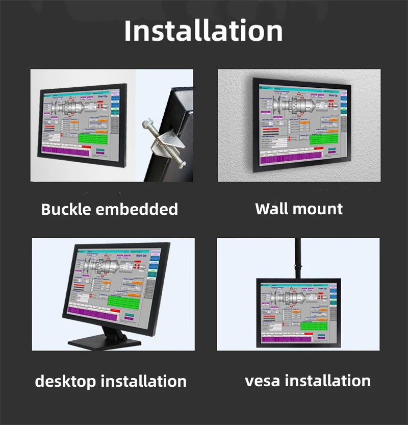 19 Inch Monitor Touch Screen  ATM  TFT LCD resistive Touch Screen Monitor IP65 Screen panel Touch Eink Display monitor