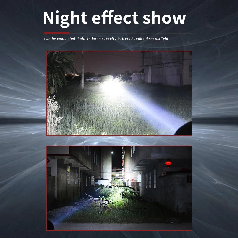 3000m remote bracket searchlight, outdoor camping glare lighting portable searchlight