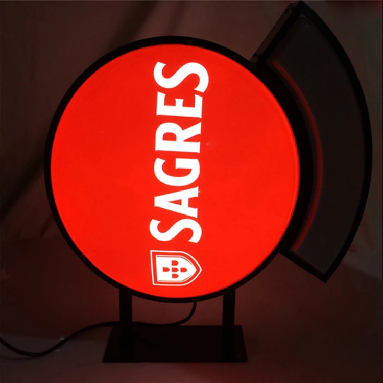 Наружная алюминиевая рекламная вывеска акриловая светодиодная круглая световая коробка цифровая вывеска и дисплеи