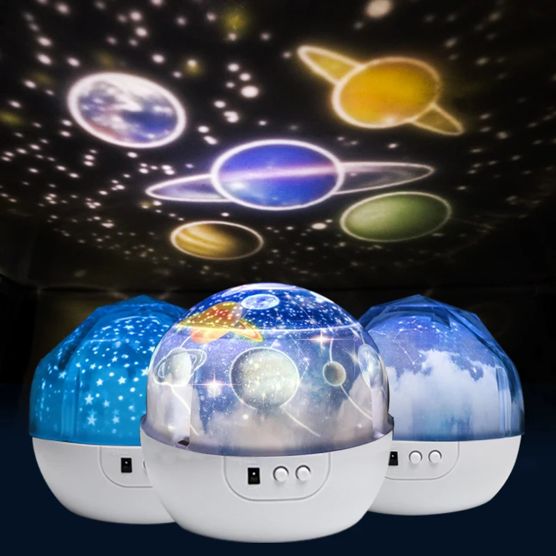 Inoor Rechargeable Rotation Remote Star Projector Night Light
