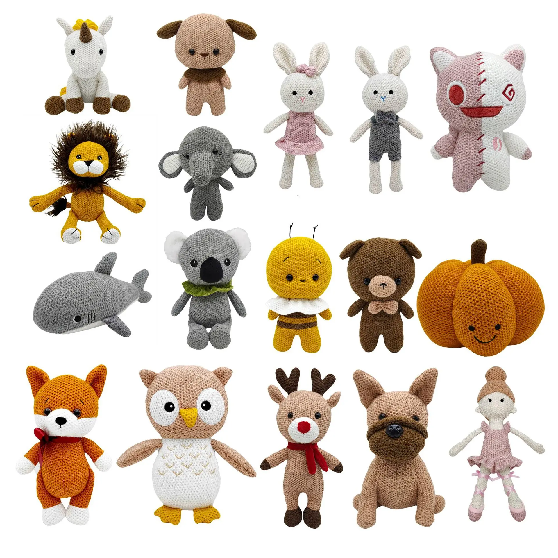 Kawaii DIY Amigurumi вязаная игрушка для животных кролик слон ручной работы Оптовая продажа детские игрушки сопровождения