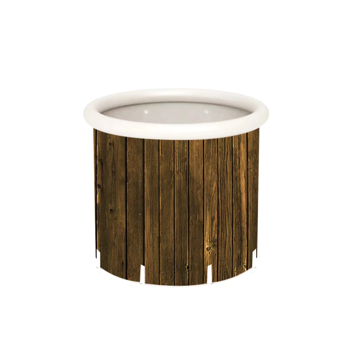 Customized Brand Portable Wooden Pattern Baths For Recovery Ice Plunge Therapy Tub