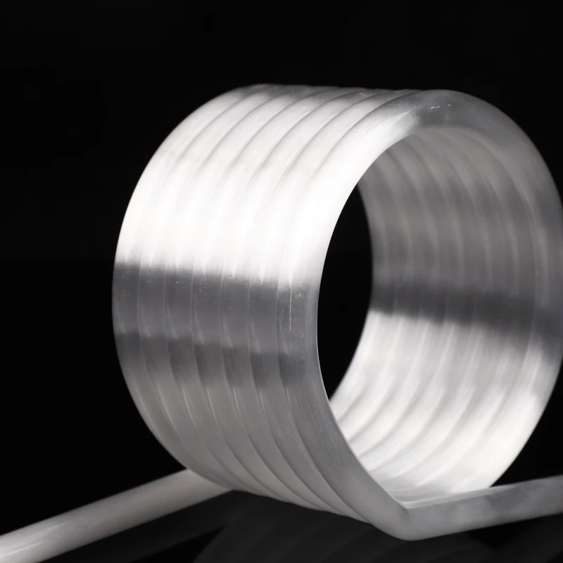Transparent Milky white Pure Quartz Glass Coil Spiral Quartz Tube