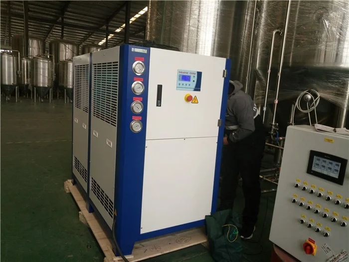 Manufacturer Cooler 5 ton 10 ton 25 ton Air cooled glycol water chiller to cool milk PHE Beverage