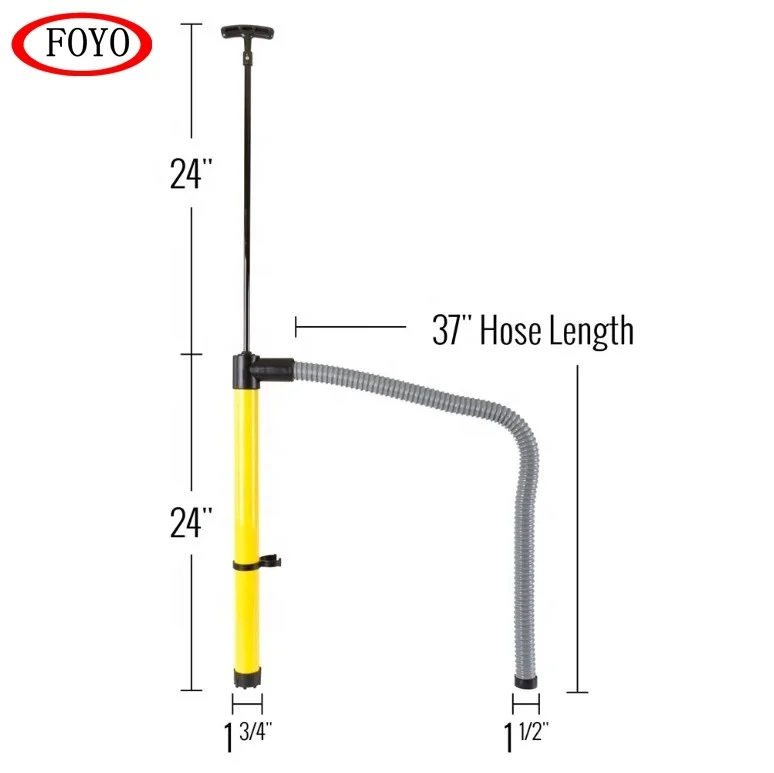 Safety Yellow Finish Emergency Hand-Operated 24-Inch 8 GPM Marine Bilge Pump