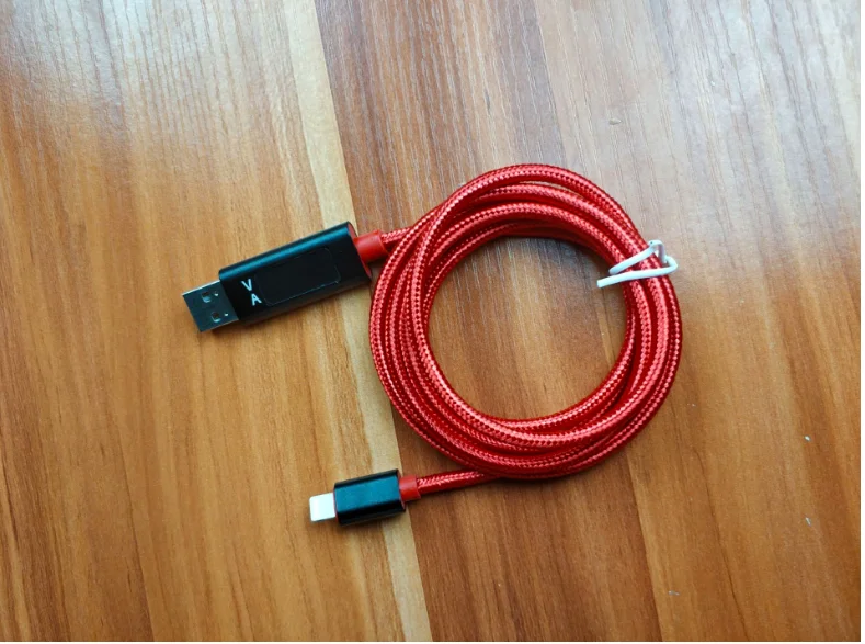 Нейлоновый Плетеный micro USB-кабель для быстрой зарядки с ЖК-дисплеем напряжения и тока