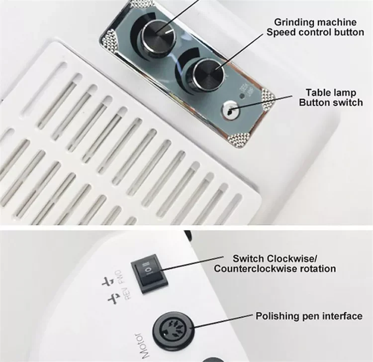 Nail Art Electric Drill Machine Fast Curing SUNUV LED Lamps 80W Nail Dust Absorption Vacuum