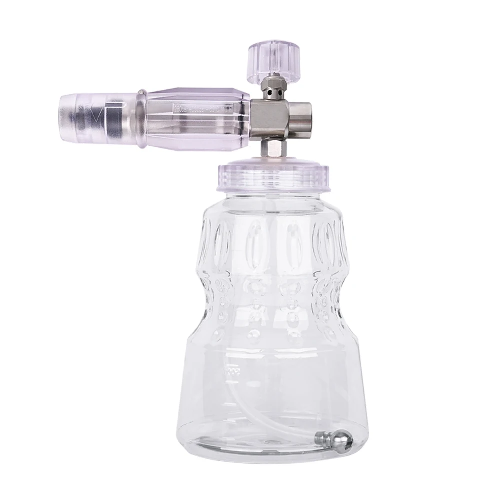 High Pressure Washer Stainless Steel Snow Foam Lance Foam Cannon Foam Nozzle with Transparent Housing & Large Openning Moth