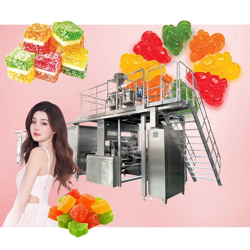 Health Organics Green gummy candy ball production line gummy bear machine production line for sale