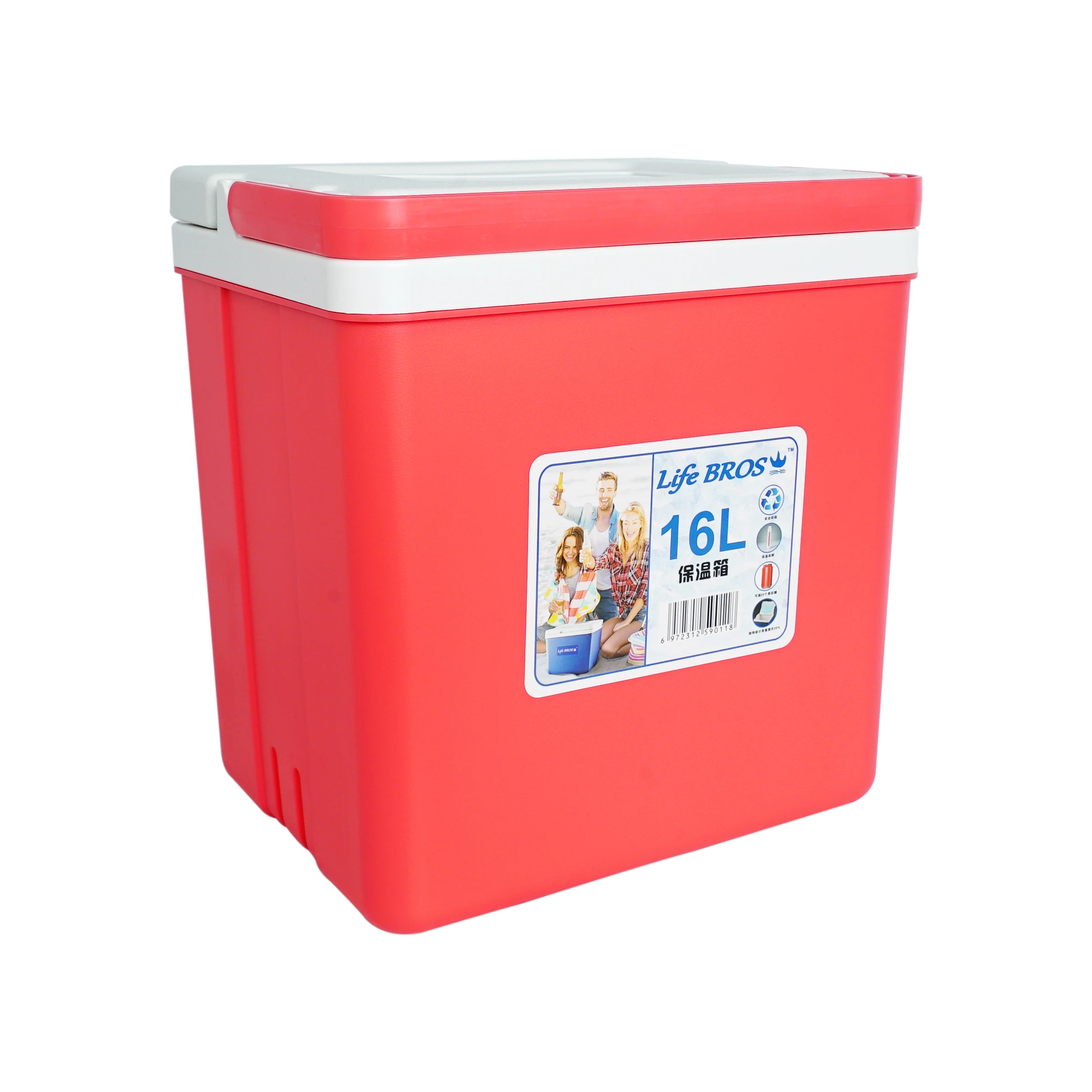 
16L Insulate Beverage American Style Box Plastic Ice Cooler Box For Camping 