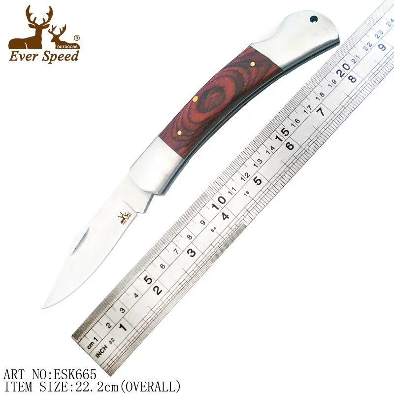 Promotional rosewood hand camping lock tactical knife survival tool