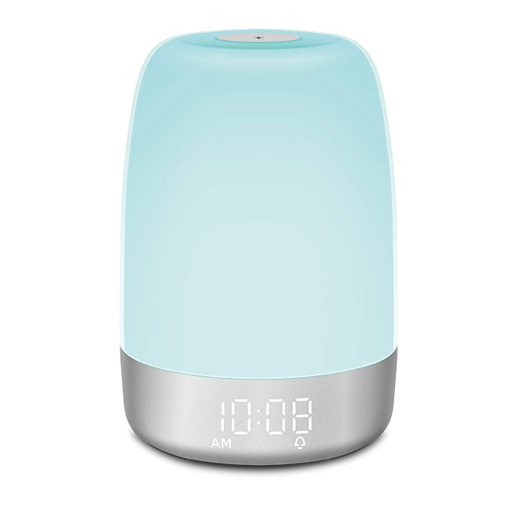 GreatRoc 2021 hot sale Factory Supply LED Colorful Change Alarm Clock  wake up light sunrise alarm clock