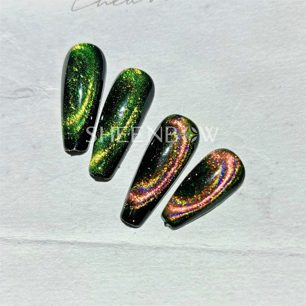 Chameleon Holo Rainbow Magnetic Powder Aurora holographic Cat Eye Nail Pigments Sheenbow Cosmetics Powder