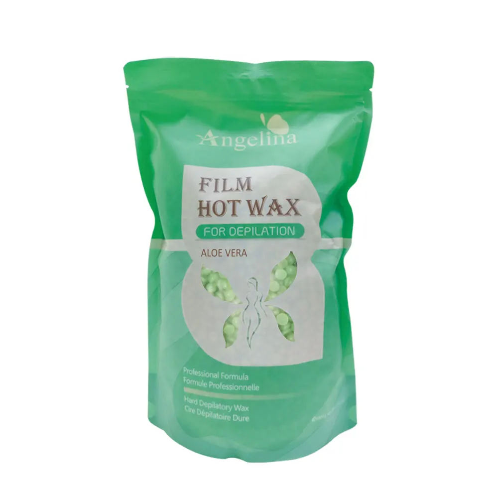 Factory Price Aloe Aera Hard Wax Beads 500g Hair Removal Bean for Wholesale Face & Body Delapitory Wax For Salon And Beauty