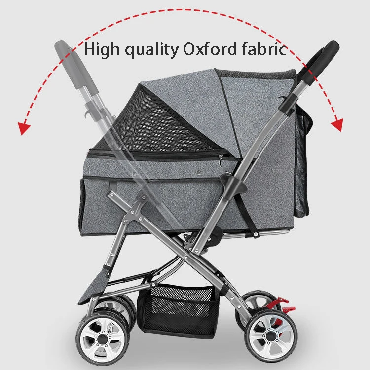 pet carrier wheels large dog travel cart rubber tires fancy lightweight pet stroller for big dogs