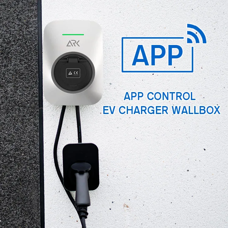 Производитель OEM 7 кВт Тип 2 умная Солнечная WiFi электрическая Автомобильная зарядная станция 32A wallbox EV зарядное устройство для домашнего использования с разъемом типа 1