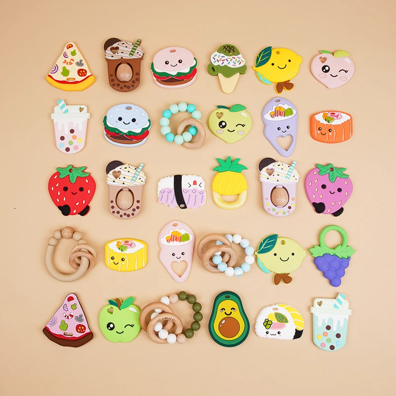 OEM ODM Manufacturer Silicone Baby Teethers Rubber Toy Chewable Teething Toys Silicone Baby Teether