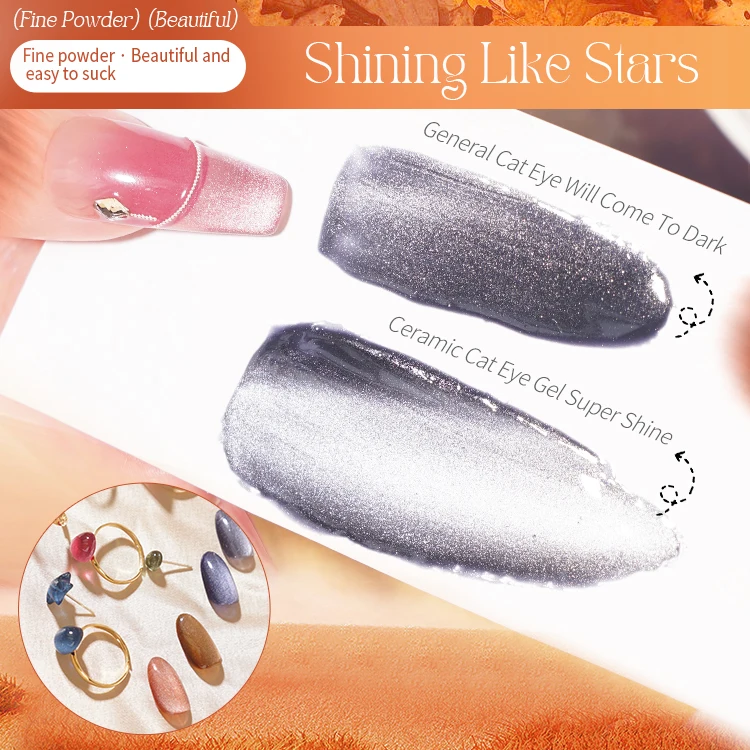 High Quality R S Nail Shiny Ceramic Cat Eye Gel High Glossy Long Lasting Manicure Custom Uv Gel Polish Nail Beauty Salon