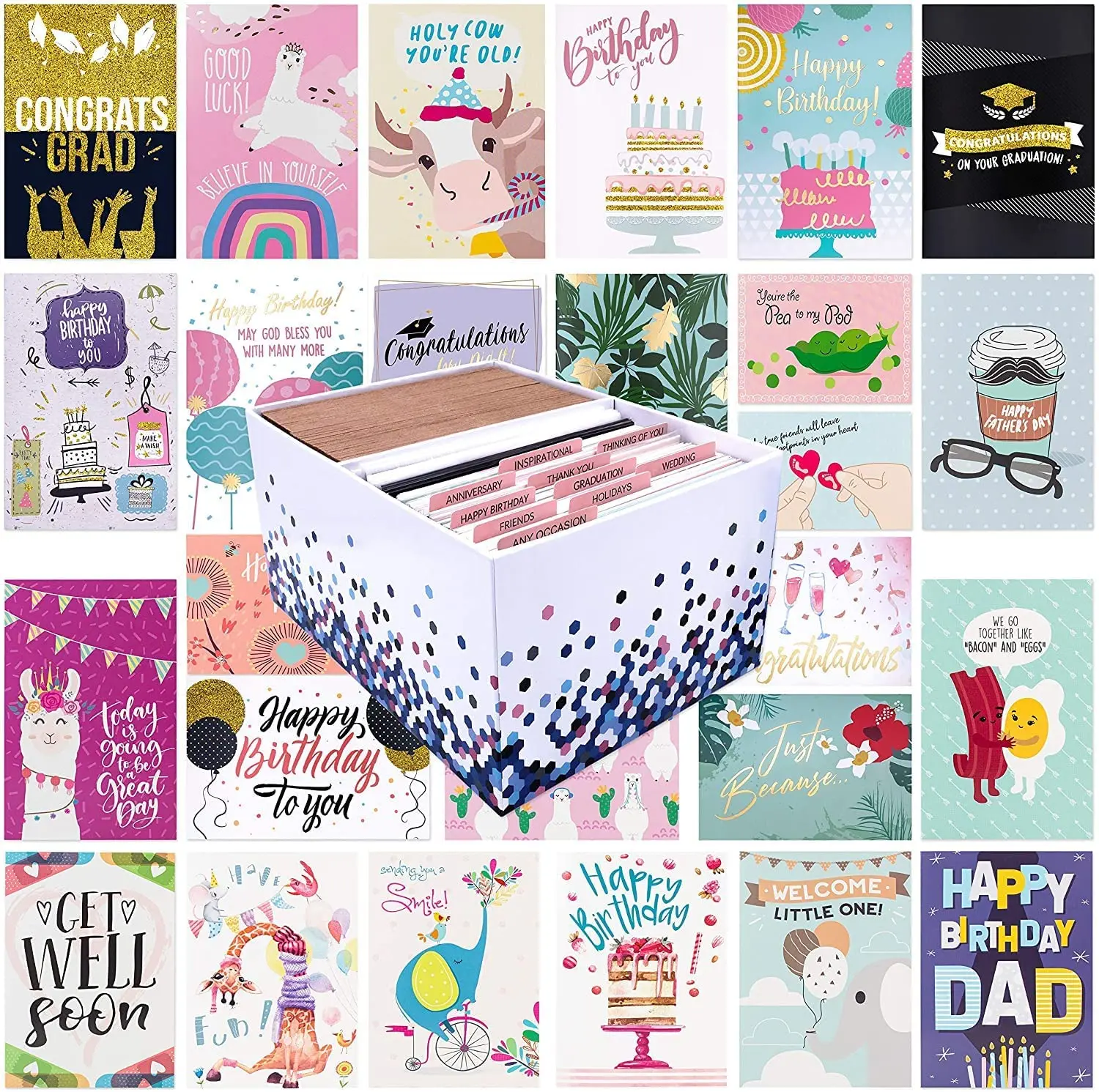 Factory directly sale All Occasions Assorted Greeting Card Sets in a Box