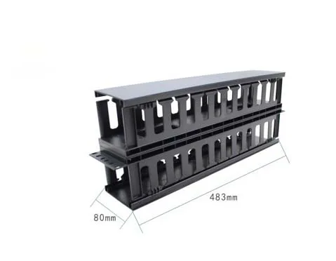  Cabinet double-sided 1u plastic cable management rack cabinet 19-inch