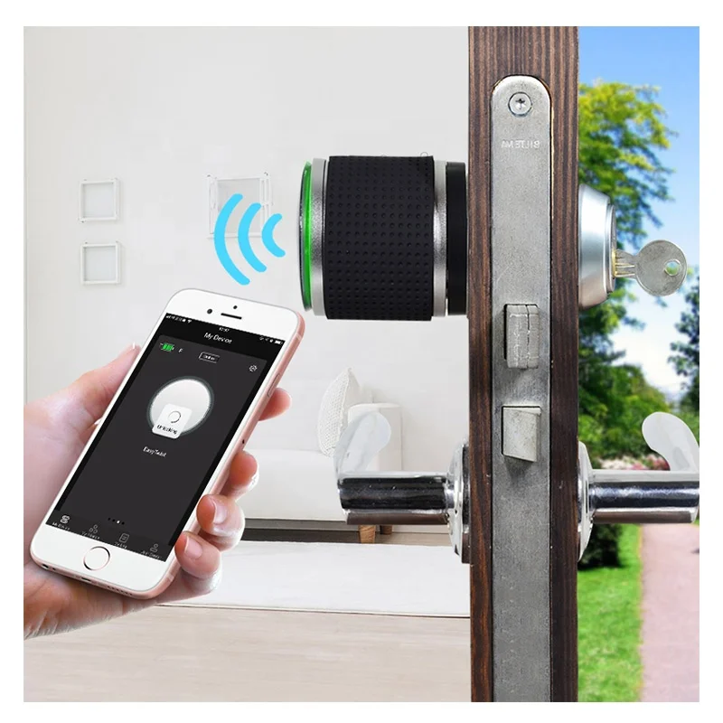 Custom Wholesale Electronic Security Card Door Lock Waterproof Connect To The Phone Home Cylinder Smart Bluetooth Door Locks