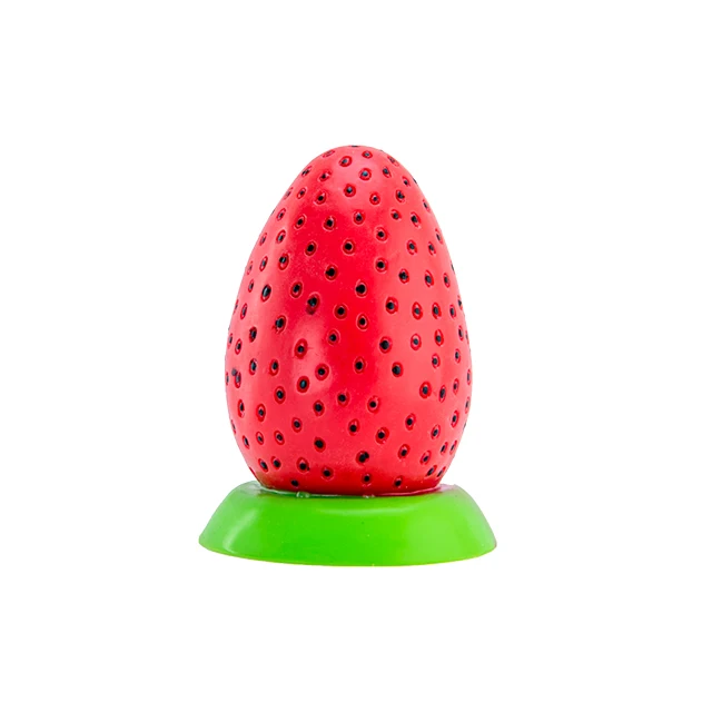 Suction Cup Strawberry Dildo Male Butt Plug Female G-Spot Stimulator Sex Toy Anal Expansion