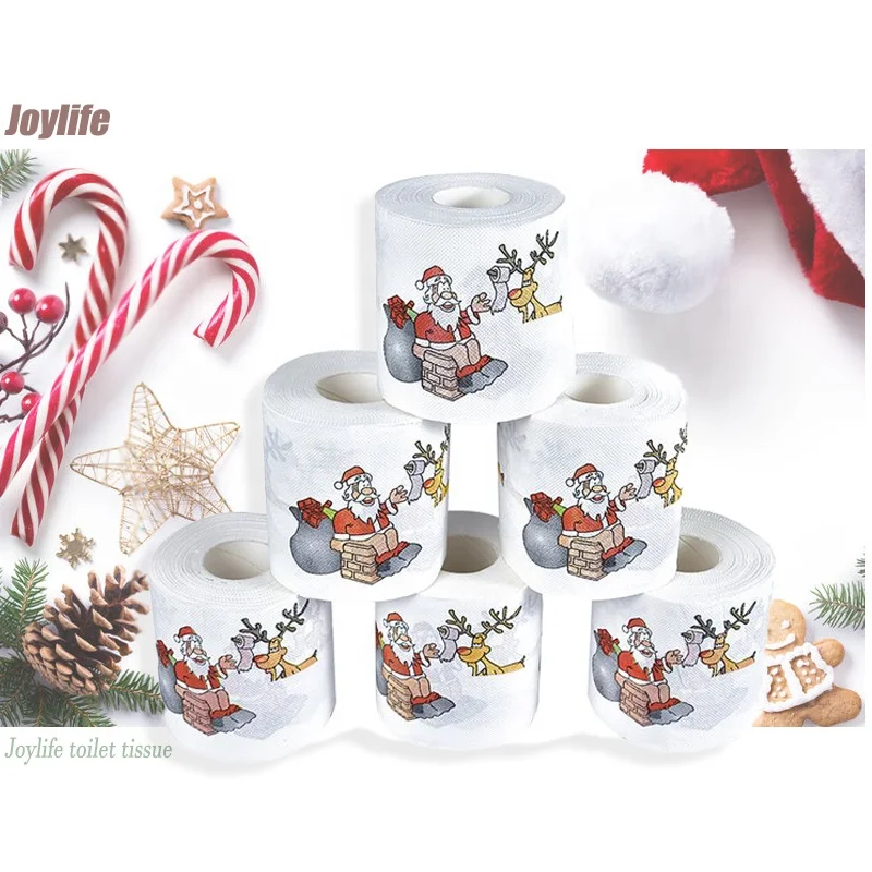 Christmas Decoration For Home Christmas Santa Reindeer Merry Christmas Toilet Paper Xmas Noel Navidad New Year Gift
