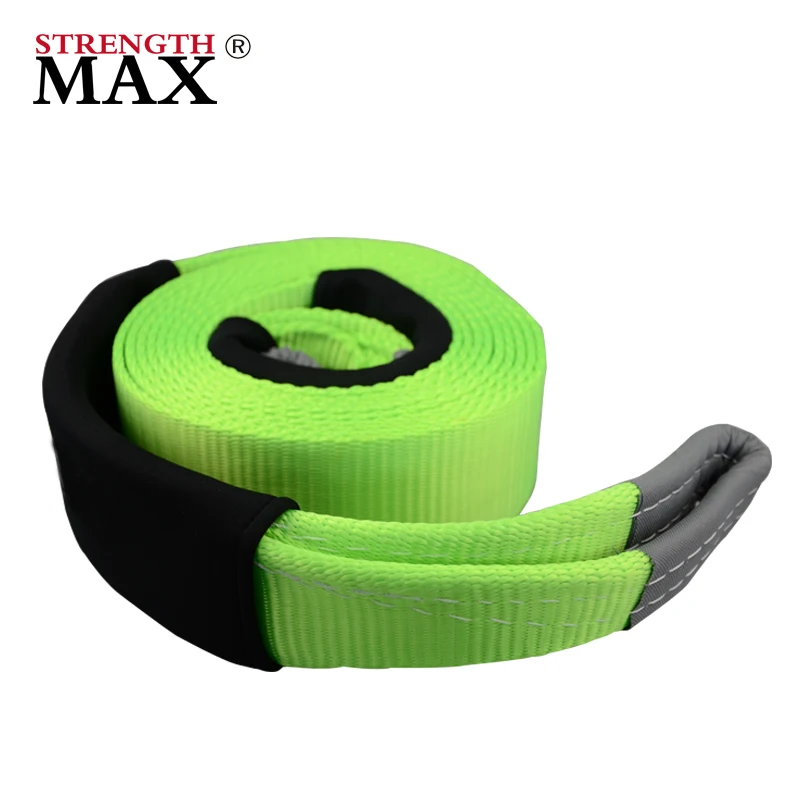 JINLI Custom OEM/ODM 3' X30ft Heavy Duty Recovery Tow Straps Kit with 36,000 lb Emergency 4WD Towing Rope 3/4 Shackles