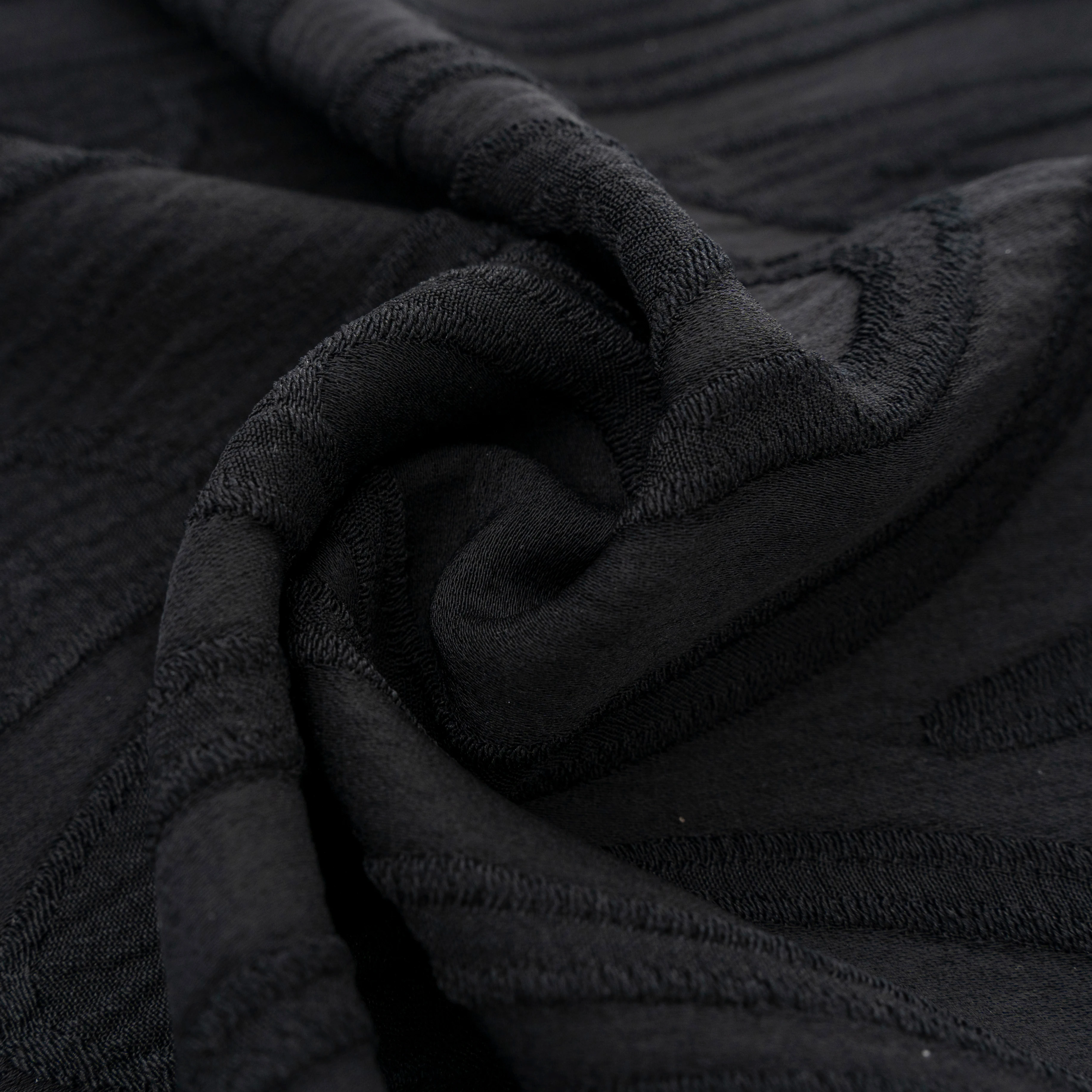 Fashionable Polyester Jacquard Material Formal Black Internt Abaya Fabric Pakistan