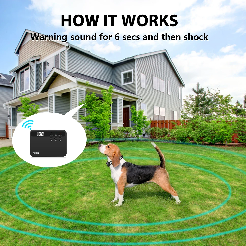 Electric Wired Rechargeable Dog Fence Upgraded Indoor Outdoor Pet Containment System