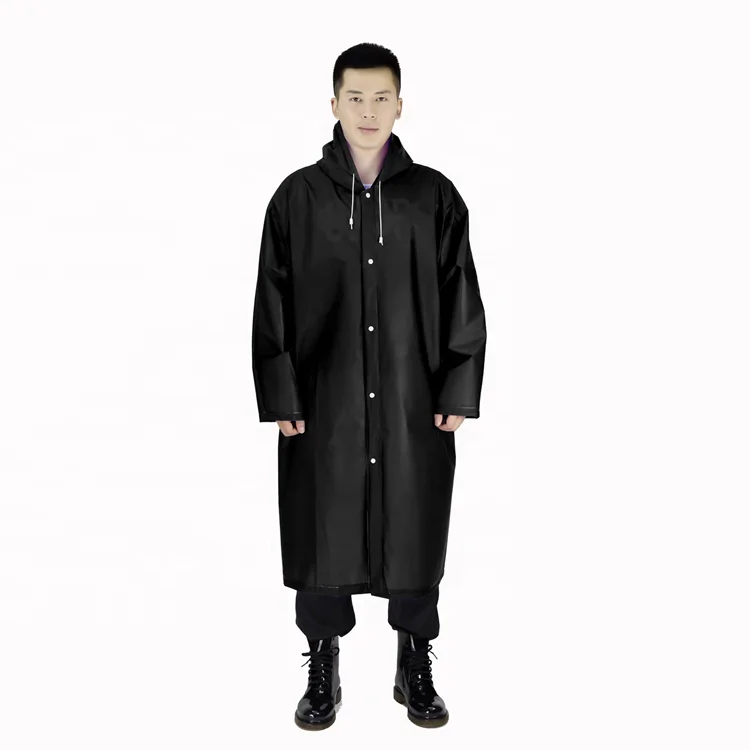 rain wear motorcycle stock plastic reusable drawstring button front