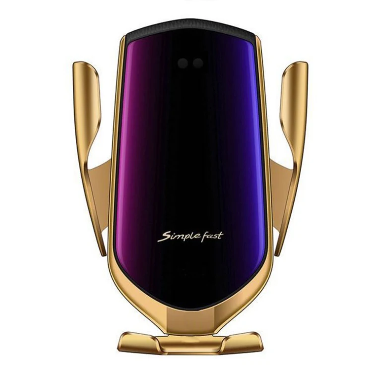 
America Hot Sale Automatic Clamping Smart Sensor Cell Phone Holder 10W Qi Car Wireless Charger 