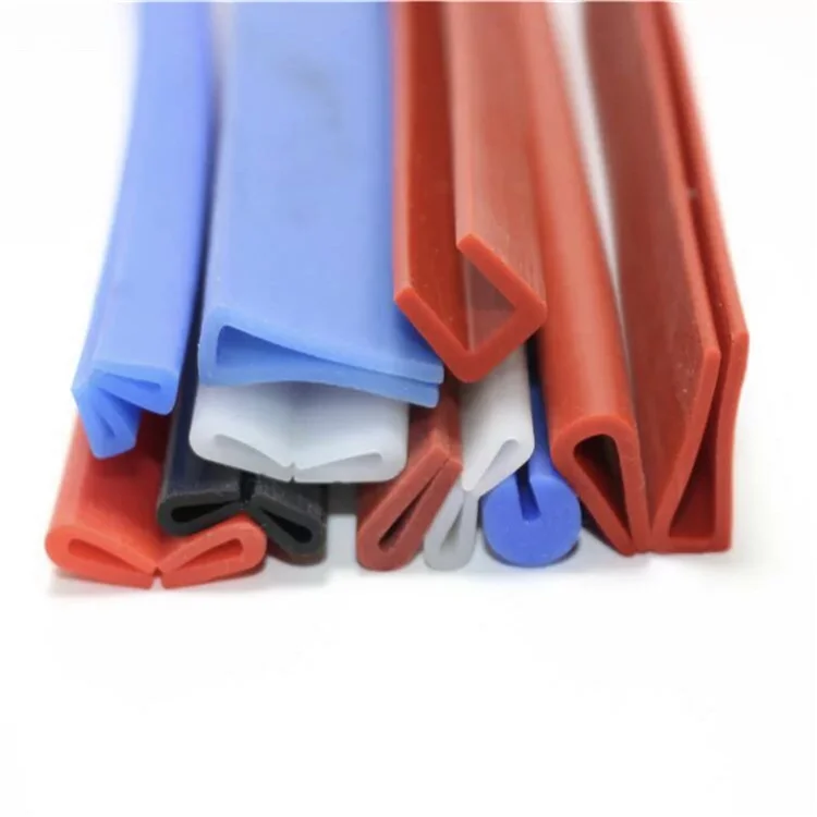 Various Oem Extruded Profiles Silicone Rubber Seal Strip For Glass Door Window Gaps