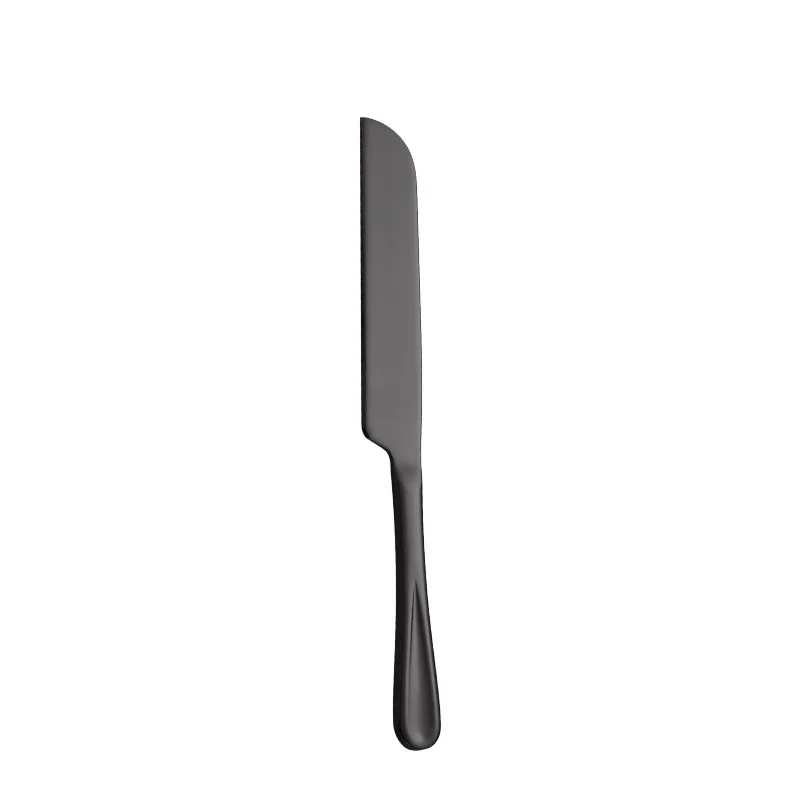 WONDERFUL One-piece Bread Cutting Tool Stainless Steel Black Bread Slicing Knife Pie Baguette Pizza Toast Cutter Steak Knives