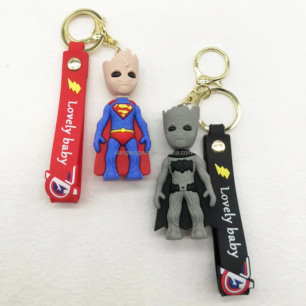 Personalized Promotion Gift Plastic Keychain Cute Cartoon Anime Rubber Pvc Keychain Custom Logo 2d 3d Soft Pvc Rubber Key Chains