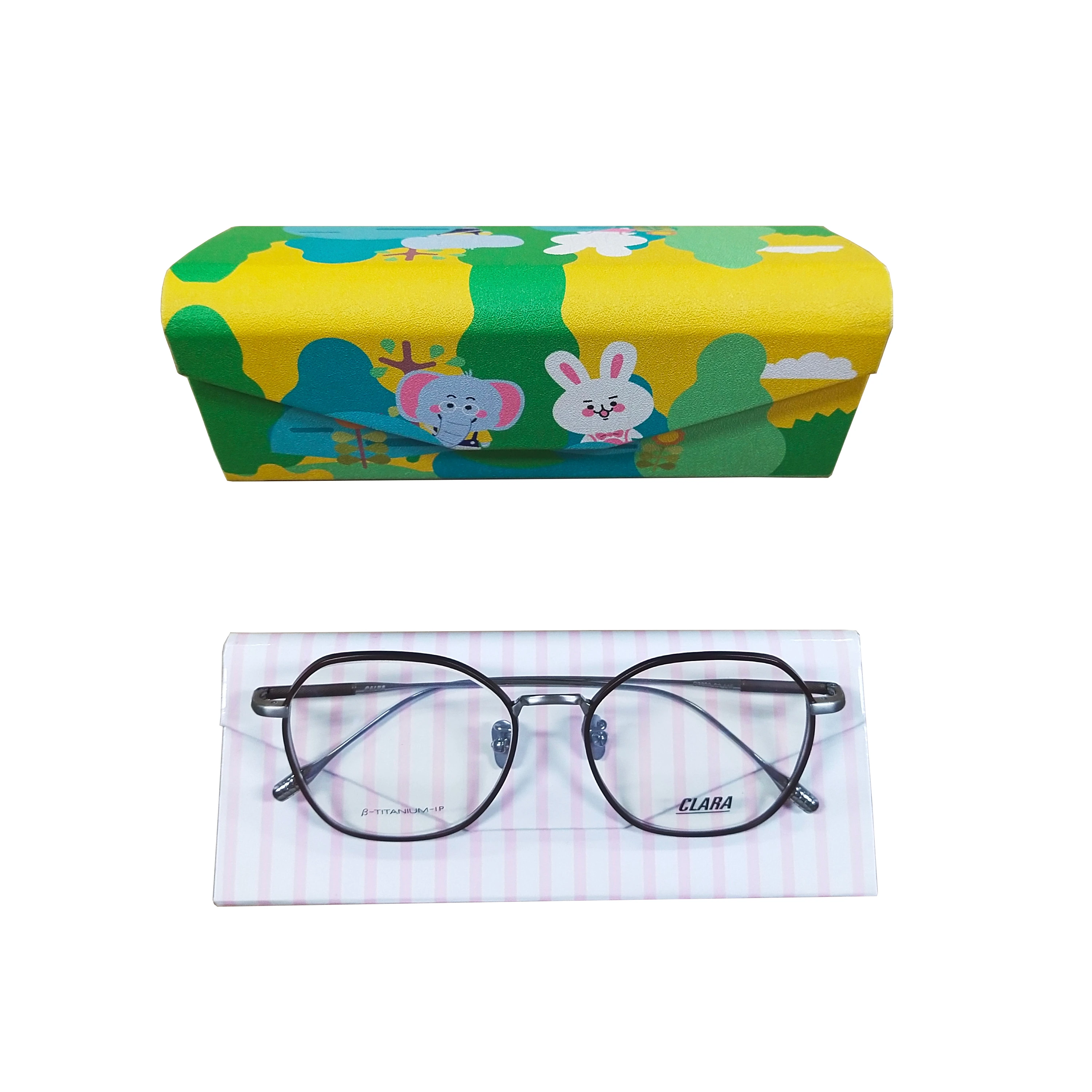 Custom Logo Sunglass Case Folding Triangle Glasses Case Eyewear Packaging Box