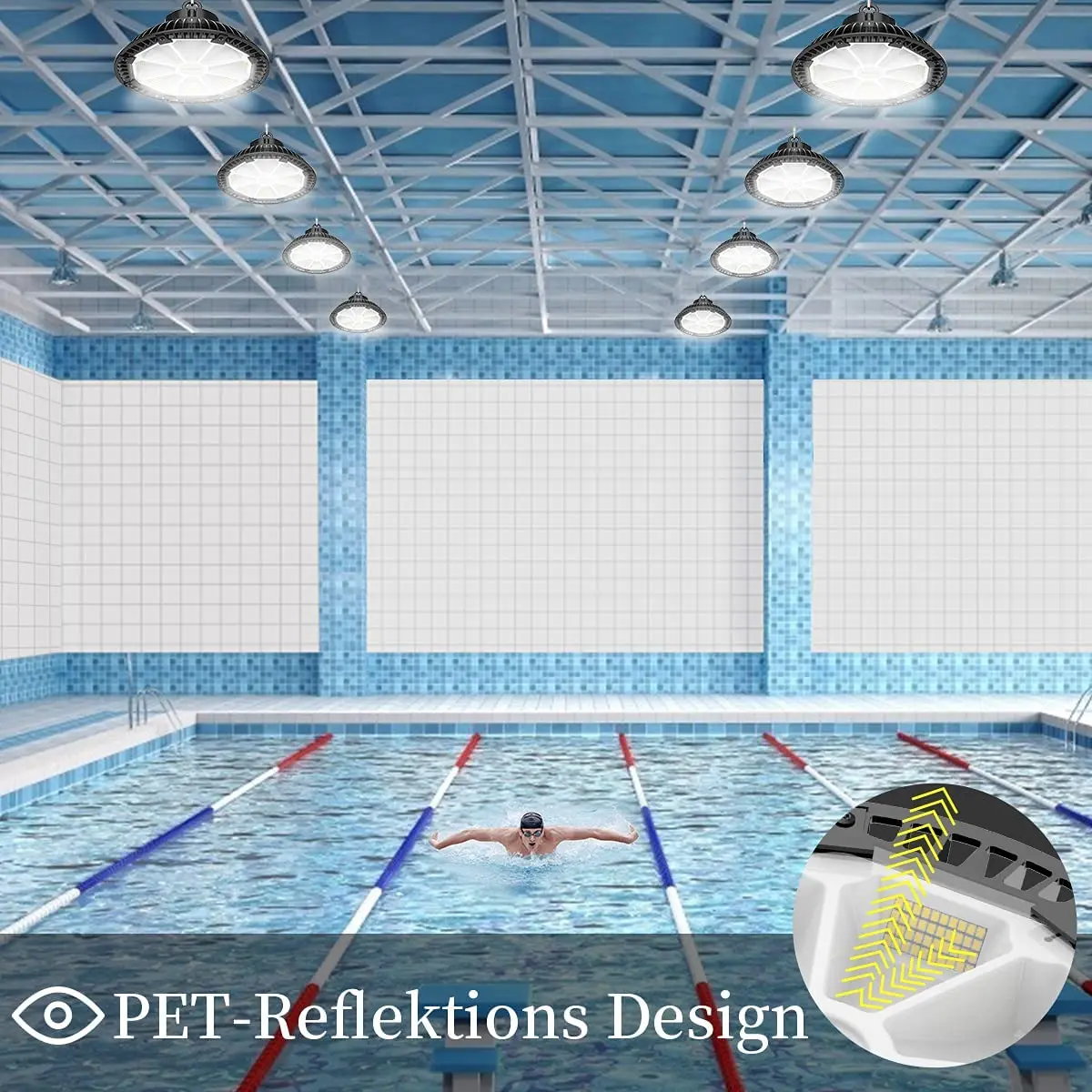 Brand New Industrial Lighting Reflector High Bay Light Professional Led Ufo Highbay 200W For Exhibition Warehouse